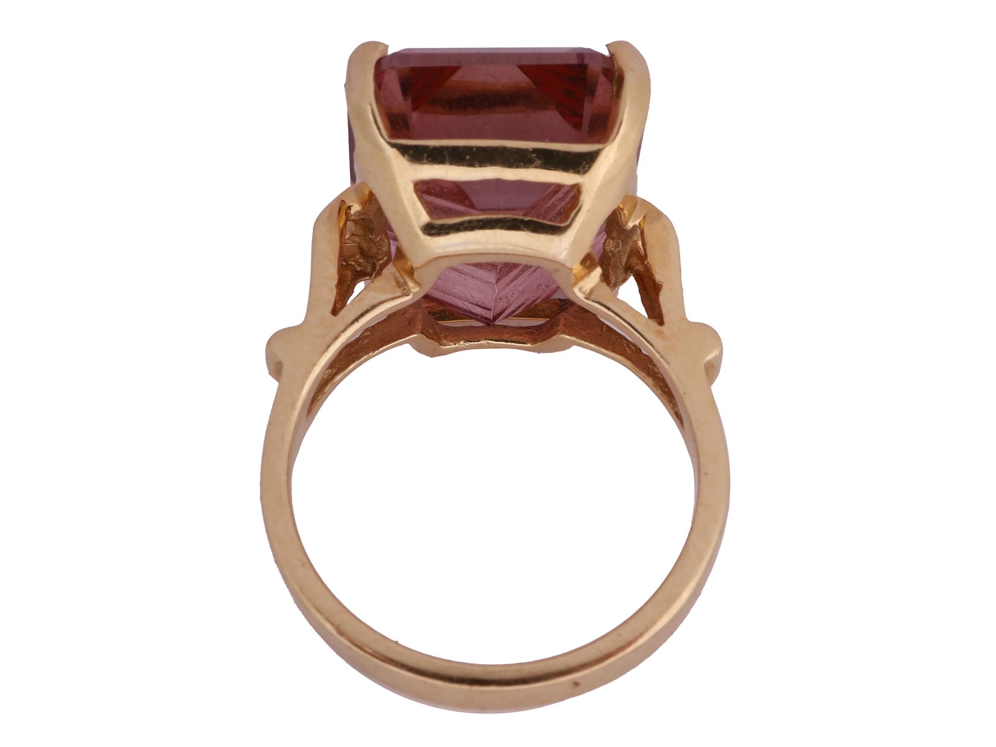 14K GOLD AND PINK TURMALINE COCKTAIL RING BY JCR PIC-3